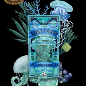 lost farm citrus berry x blue city diesel chews