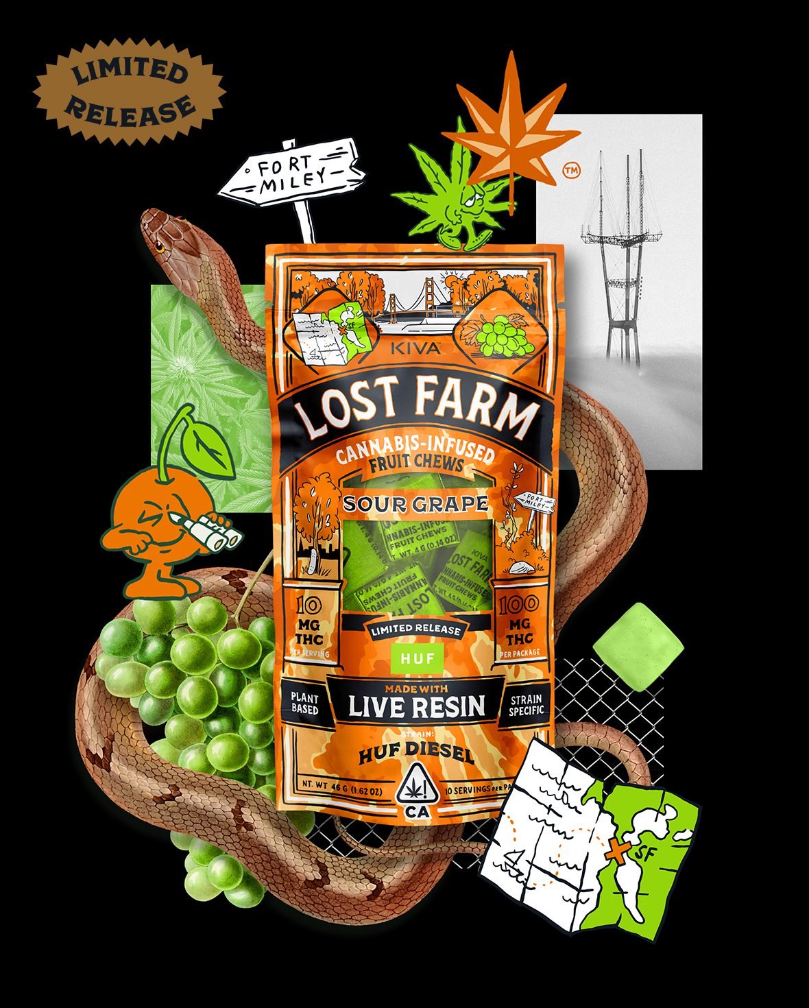 sour grape x huf diesel cannabis edible chews sour grape x huf diesel cannabis edible chews