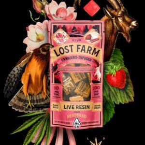 lost farm strawberry rhubarb x headband chews