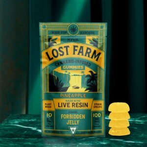 lost farm 10mg pineapple x forbidden jelly cannabis edibles gummy